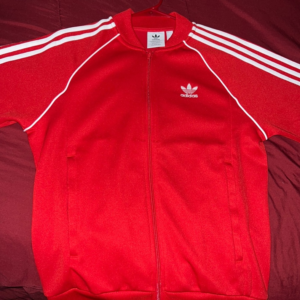 Scarlet Red Adidas Jacket